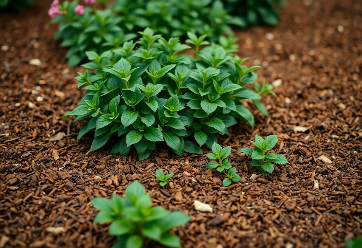 applying mulch around perennials for optimal growth fsc