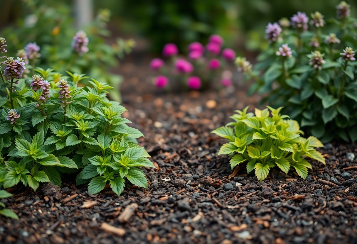 applying mulch around perennials for optimal growth hvq